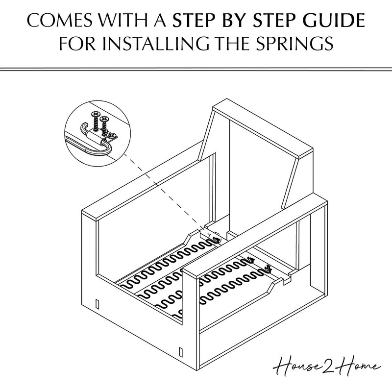 House2Home 15" Couch Spring Repair Kit to Fix Sofa -