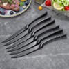 Lemeya Stainless Steel Black Steak Knives Set of 6,Forge Steak