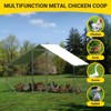 Large Metal Chicken Coop,Chicken Cages for Outside,Heavy Duty Walk-in Metal