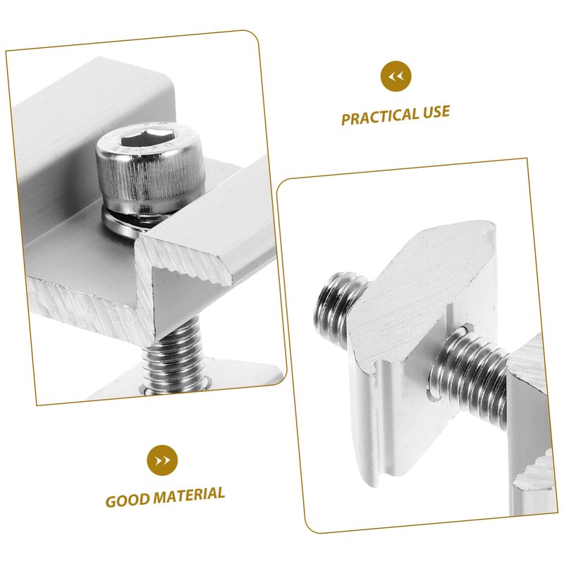 CIYODO 4 Pcs Solar Panel Clamps Mounting Brackets for Roofs