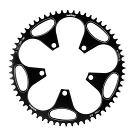 BIKECO Bicycle Narrow Wide Chainring 110/130BCD 5 Screws Round Bicycle Chainring 36/38/40/42/44/46/48/50/52/54/56/58/60T Bicycle Chainring for 9 10 11 Speed Road Bike MTB (110BCD,52T)