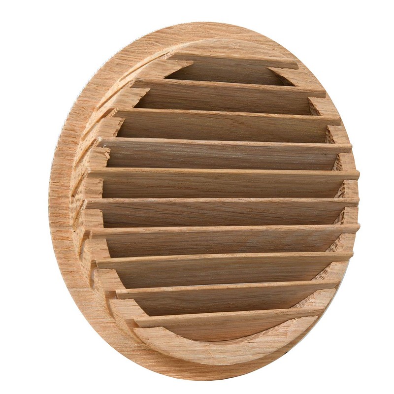 La Ventilation LGRS125Q Ventilation Grille Round Oak for Installation Diameter