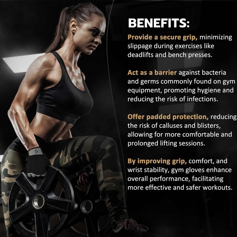AQF Weight Lifting Gym Gloves Training Workout Fitness Gloves for
