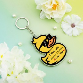 VIESUJI Drive Safe Keychain for Him Boyfriend Husband I Love You Gifts for Him Her Guy Gifts for Boyfriend Birthday Anniversary