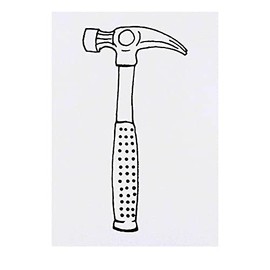 'Hammer' Temporary Tattoo - Water Resistant, Skin-Safe, Non-Toxic Transfer (TO00057579)