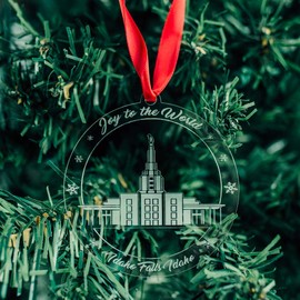 LDS Idaho Falls Temple Ornament - Acrylic