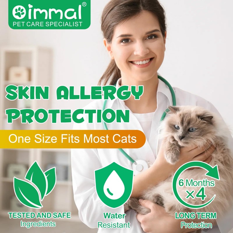 Collare Antipulci per Gatti - Collare Antiparassitario Naturale per Gatti
