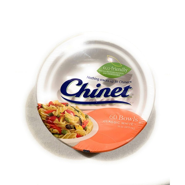Chinet by DisDatNStuff paper Classic White Bowls 16 oz 60ct