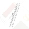 4 Pack Clear Plastic Straight Rulers, Clear Ruler Bulk, Transparent