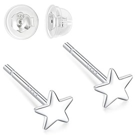 4.7MM Stars Hypoallergenic Sterling Silver Earrings For Girls Sensitive Jewelry Studs Earrings