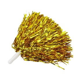 Lovecheer 12PCS Gold Pom Poms Cheerleading Fluffy Metallic Cheer Pom Poms with Baton Handle for Adults Sports Team Spirit Cheering