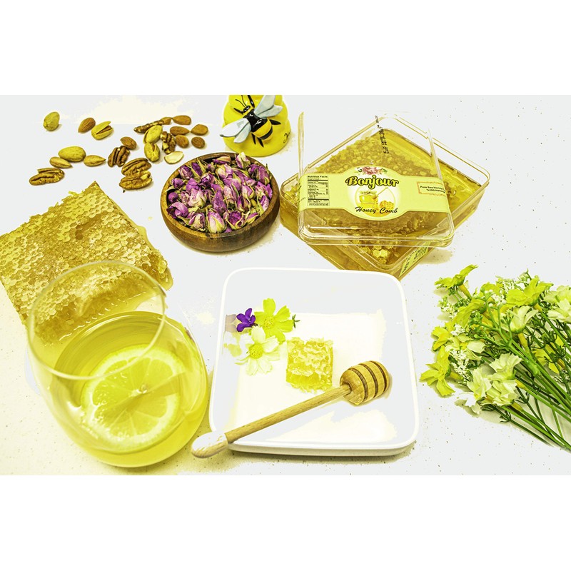Bonjour Pure Raw Honey Comb, All Natural With No Preservatives