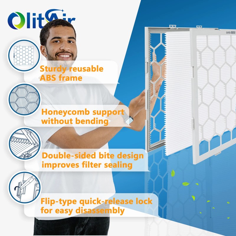 OlitAir Air Filter - Furnace/HVAC, 20 x 10 x 1,