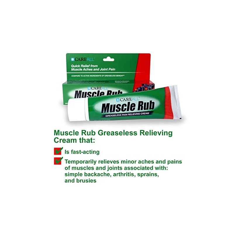 CareAll Muscle Rub Non-Greasy Cream 3.0 oz. (3 Pack) Ultra