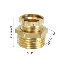 PATIKIL Air Compressor Tank Drain Valve, 4-Pack G 1/2" Brass Air Compressor Drain Valve Replacement Part