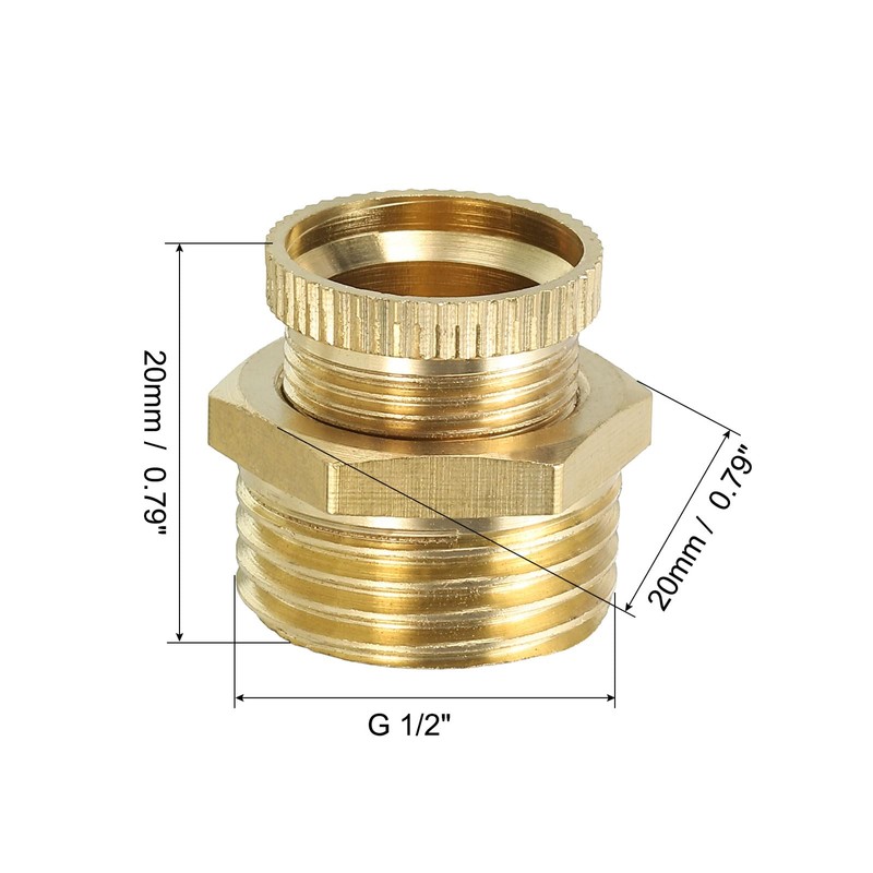 PATIKIL Air Compressor Tank Drain Valve, 4-Pack G 1/2" Brass