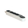 Chacon 49450 4–Way Power Outlet Strip with Surge Protection and