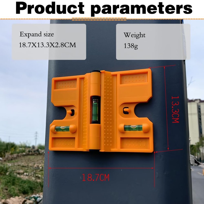 270 ° Foldable Column Level with Vertical Soft Magnet for
