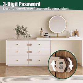 Door Bolt Lockable 4 Inch Hasp Combination Lock, Sliding Door Lock, Cabinet Lock, Bronze Red Metal Door Bolt for Small Doors, Cabinets, Barn Door, Outdoor, Garage, Garden