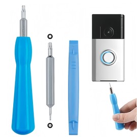Security Screwdriver Set for Ring Doorbell, T6 T15 Double-Ended, Blue