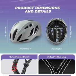 ROCKBROS Bike Helmet Lightweight Cycling Helmet for Men Women Adult Breathable Mountain Bike Helmet 57-61cm Adjustable Road Bike Helmet with 12 Colors