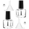 2 Pcs Empty Nail Polish Bottles with Brush Empty Fingernail
