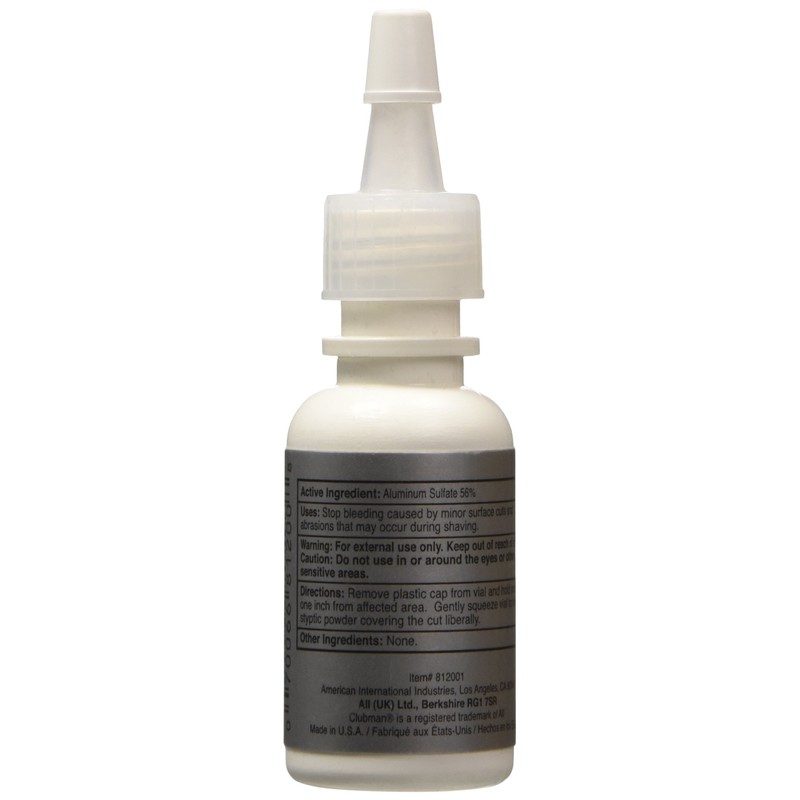 Clubman Nick Safe Styptic Powder Bottle 0.25 oz