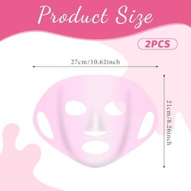 Paquete de 2 cubrebocas de silicona, reutilizable, antiarrugas, soporte para mascarillas faciales hidratantes, para evitar la evaporación, herramienta