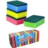 SOTL® Multi-Coloured Sponge Scourers Heavy Duty, Non-Scratch, Kitchen Cleaning Pads,