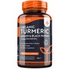 Organic Turmeric 1440mg (High Strength) with Black Pepper & Ginger - 180 Vegan Turmeric Capsules (3 Month Supply) – Organic Turmeric with Active Ingredient Curcumin - Made in The UK by Nutravita