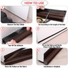 2 x 96 cm brown draught excluder for doors, draught