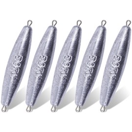Goture Fishing Weights, Ideal Fishing Sinkers and Weights, Pencil Shape Weights for Accurate Casting and Versatile Angling 120g 5Pcs