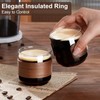 gegewawa Espresso Cups Set of 4 with Ring, 5 OZ