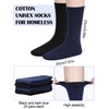 Suhine 50 Pairs Homeless Socks Men Crew Socks Bulk Soft