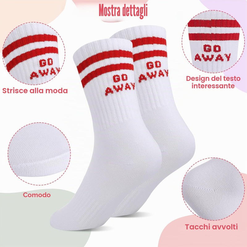 Utensilsto 6 Paia Calzini da Donna Uomo 38-42 in Cotone