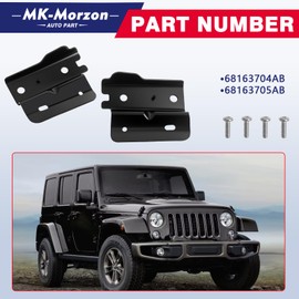 Soft Top Left and Right Bow Bracket with Screws Compatible with 2013-2017 J-eep Wrangler JKU 4-Door Only Replaces# 68163704AB, 68163705AB