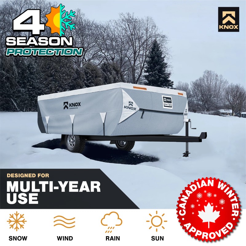 KNOX 3rd Gen Pop up Folding Camper RV Cover, Anti-Tear