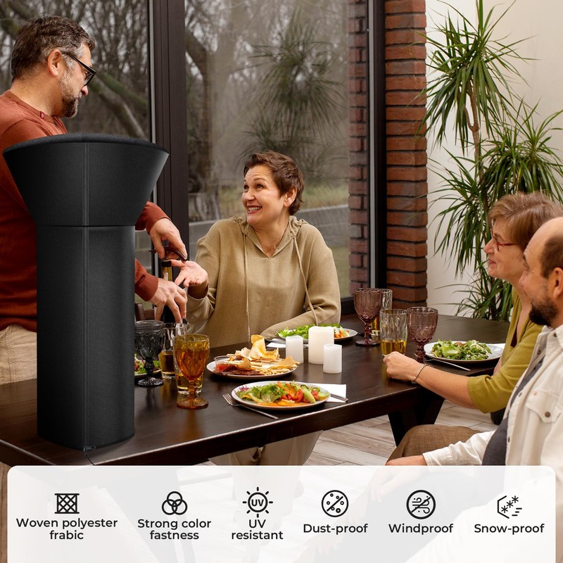 Tabletop Heater Cover, Heavy-duty and Weather-resistant Oxford Fabric, Waterproof ,