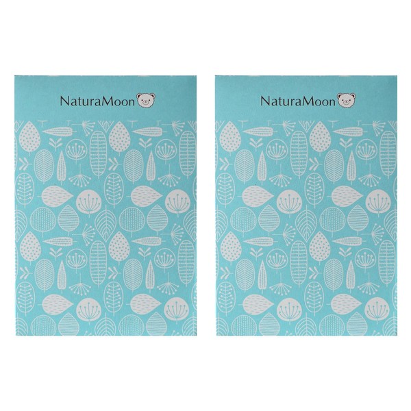 NaturaMoon Disposable Sanitary Box, Set of 2 x 10 Pieces, Stylish, Scandinavian Pattern, Toilet Trash Can, Toilet Pot, Bamboo Charcoal Blend