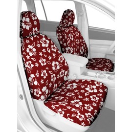 CalTrend Front Buckets Seats, NeoSupreme Seat Covers for 2011-2016 Jeep Compass Hawaii Red Hawaii Red Insert and Trim