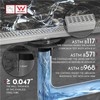 WEBANG 12 Inch Linear Shower Drain Rectangular Floor Drain with