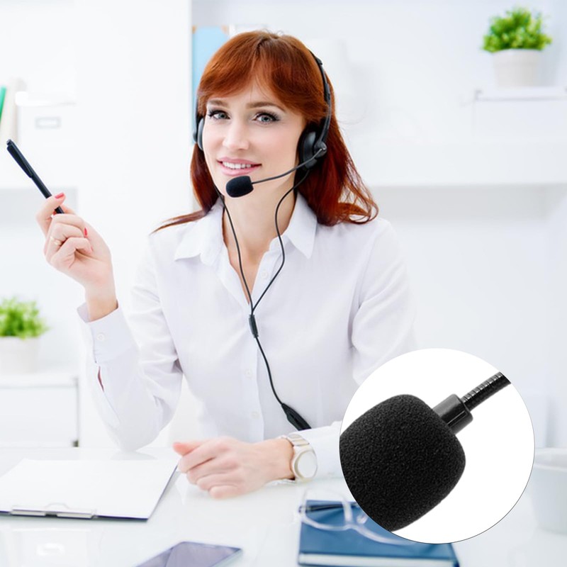 20 Pcs Foam Microphone Windscreen Set Black Stage Microphone Cover