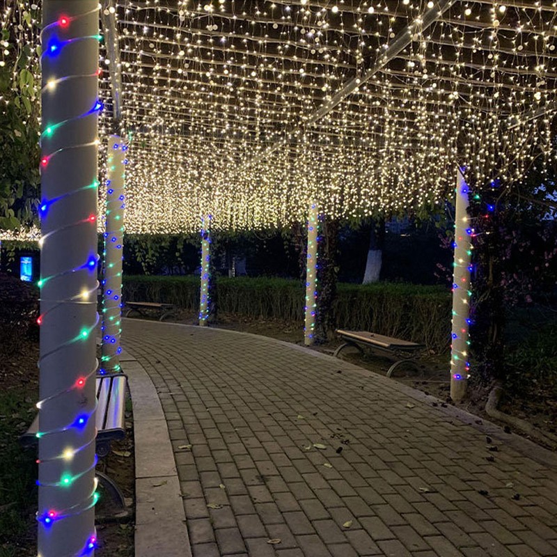 Solar Rope String Lights Waterproof Low Voltage LED Light Beads