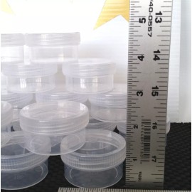 DecoJars 20 RC car Parts Storage Container 1oz Hobby Jewelry Jars Clear Screw Cap Lid USA