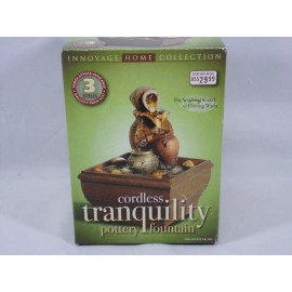 INNOVAGE HOME COLLECTION TRANQUILITY POTTERY FOUNTAIN BATTERY OPERATED