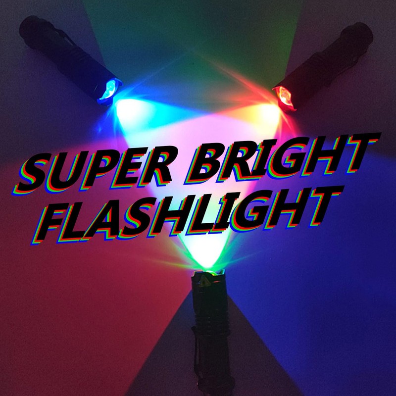 HYVCZP Scalable Blue LED Flashlight 3 Mode Powerful Long Range