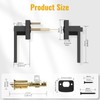 HOSOM 6 Pack Privacy Door Handles Black Door Handle Interior