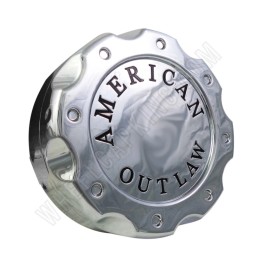 AMERICAN OUTLAW WHEELS CHROME CUSTOM WHEEL CENTER CAPS # BC-671Z (1 CAP)