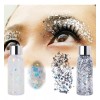 Mafab 3 Pzs Body Glitter Maquillaje Cabello Cuerpo Brillos Colores