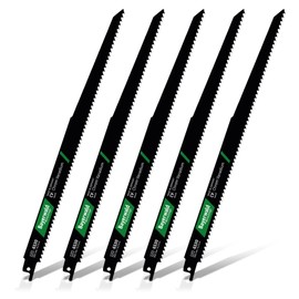 5 x Bayerwald Tools Reciprocating Saw Blade Length - 300 mm | Cutting Length - 280 mm | for Softwood/Construction Wood/Firewood | Coarse, Quick Cut